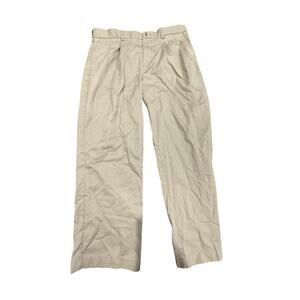 Croft & Barrow Men's Khaki Pleated Regular Fit Chino Dress Pants Size 36x29